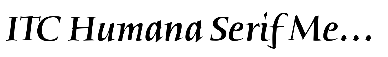 ITC Humana Serif Medium Italic